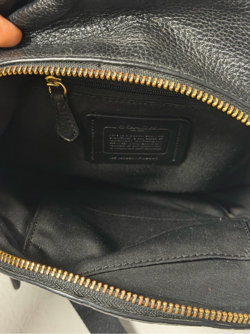 Coach Mini Charlie Black Pebbled Leather Cowhide Backpack - Picture 7 of 8